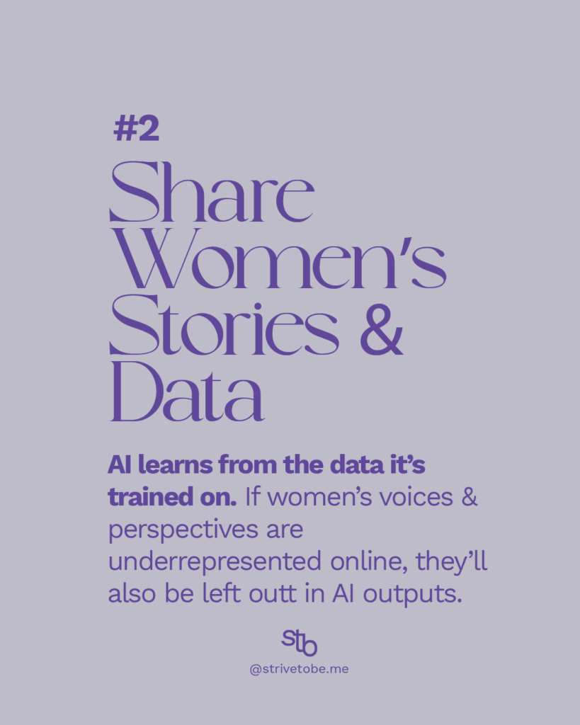 share womens stories and data to help ai learn more about us