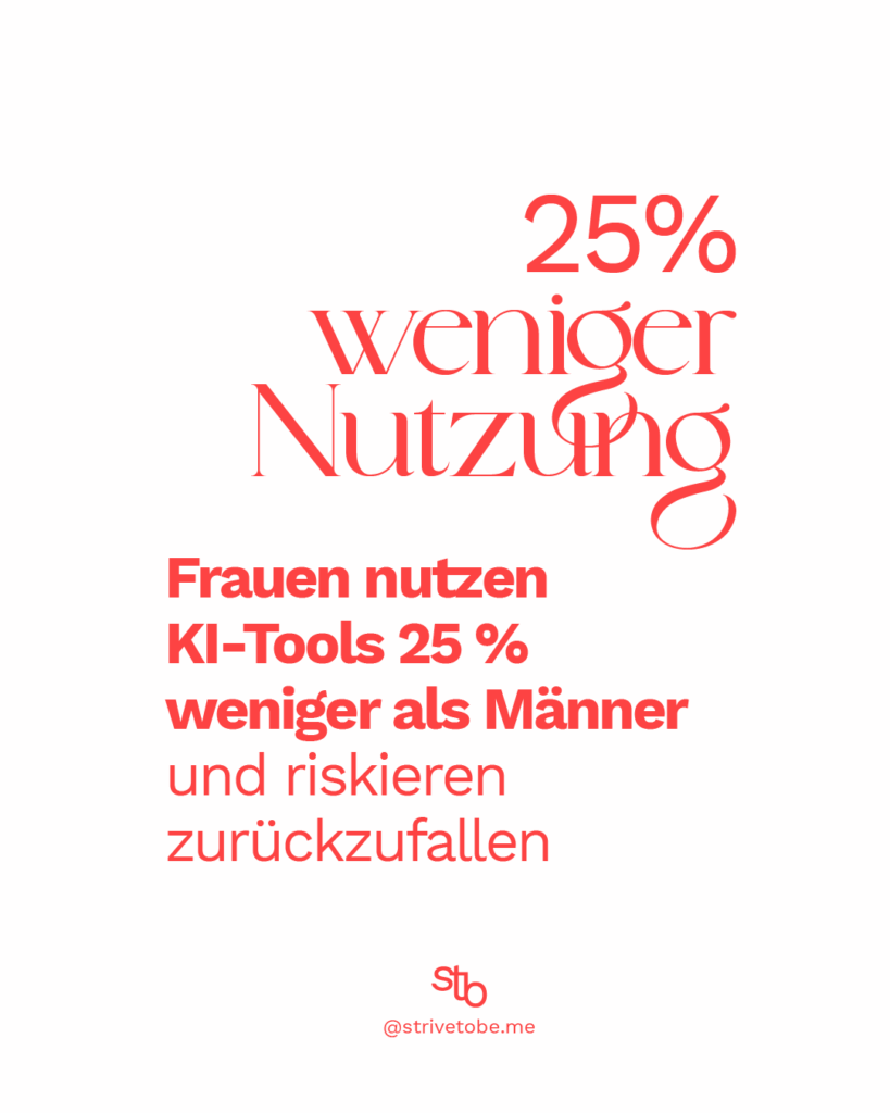Frauen Und Künstliche Intelligenz
25% weniger Nutzung KI & Frauen Statistiken