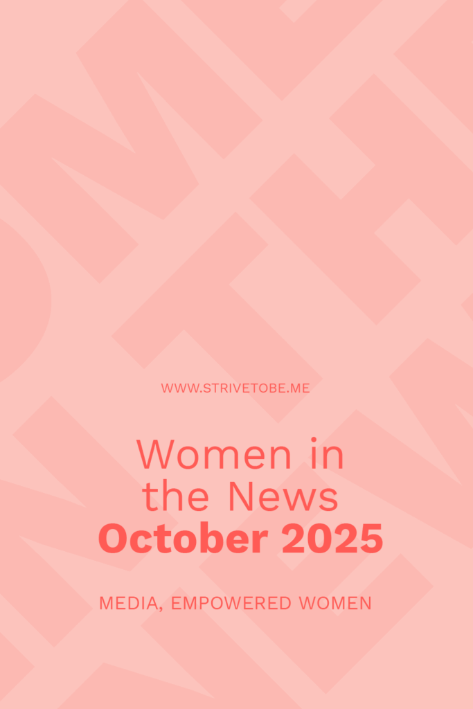 Octobers women in the news. Collection of articles