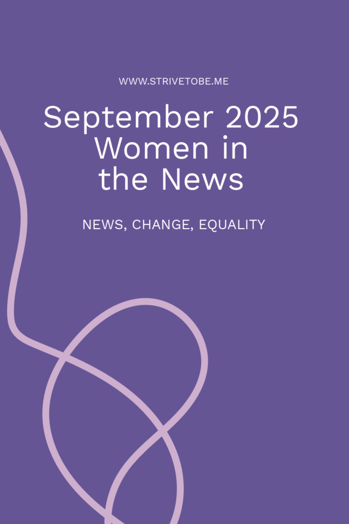 September 2025 - women in the news