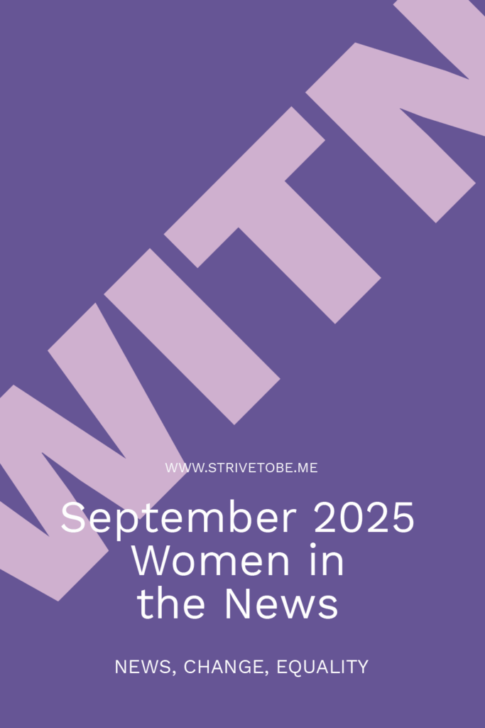 September 2025 - women in the news