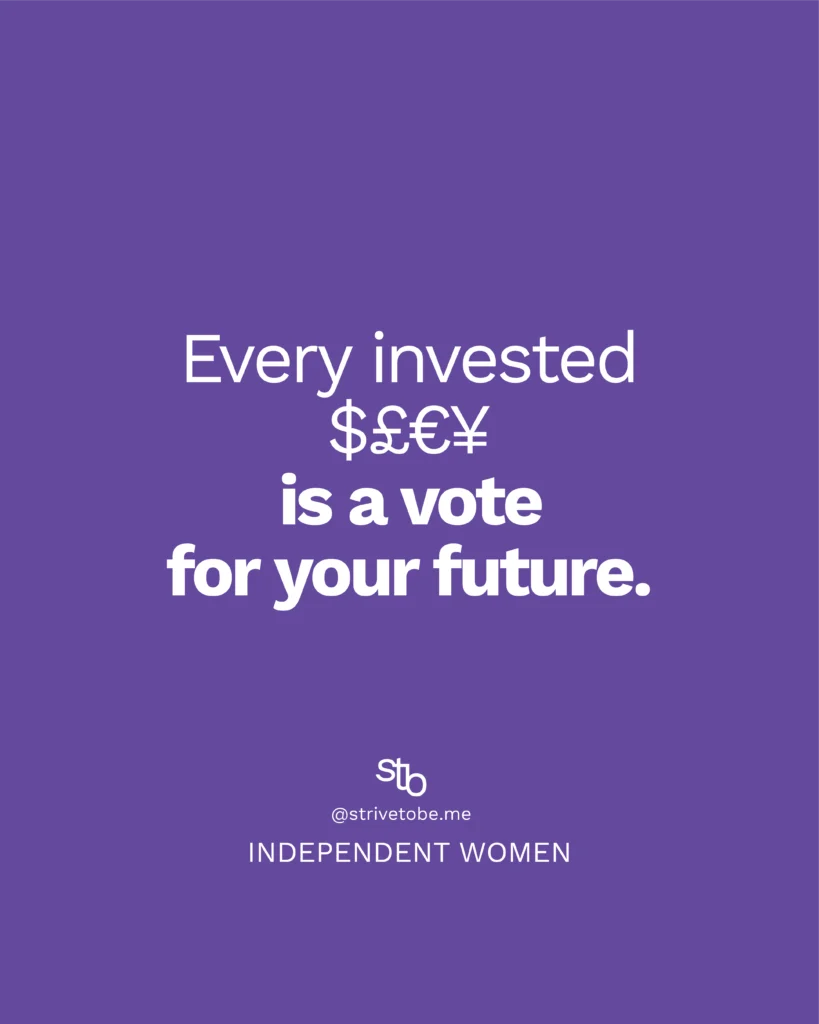 Every Euro/Dollar invested is a vote for your future!